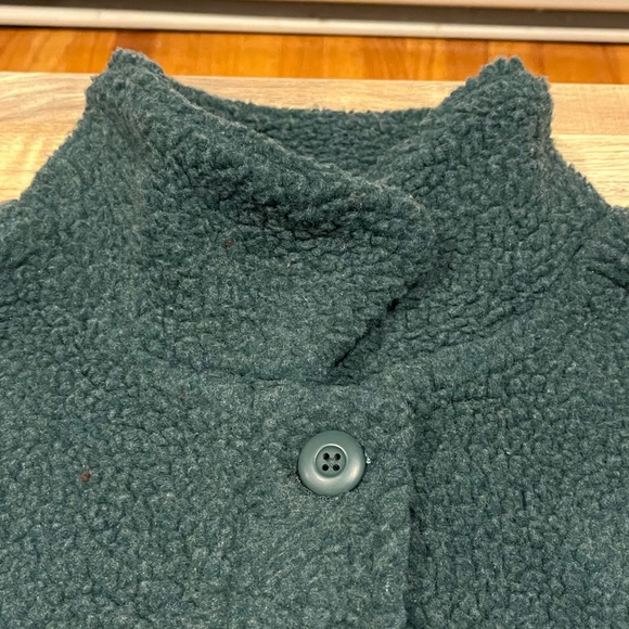 American Eagle Cropped Sherpa Shacket Oversized - Picture 13 of 16